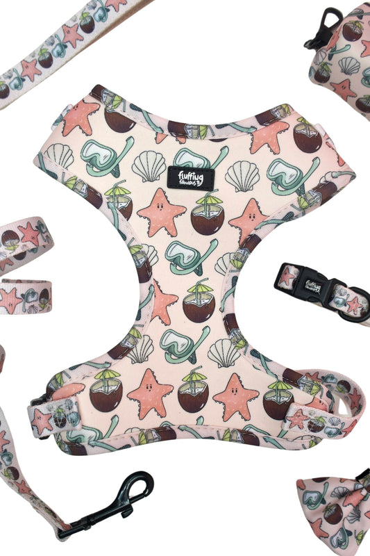 Adjustable Dog Harness - Beach Please!